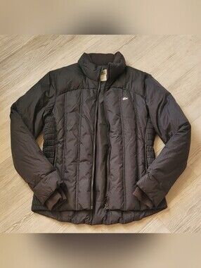 Lacoste Women’s Black Down Quilted Puffer Jacket Coat Size 38